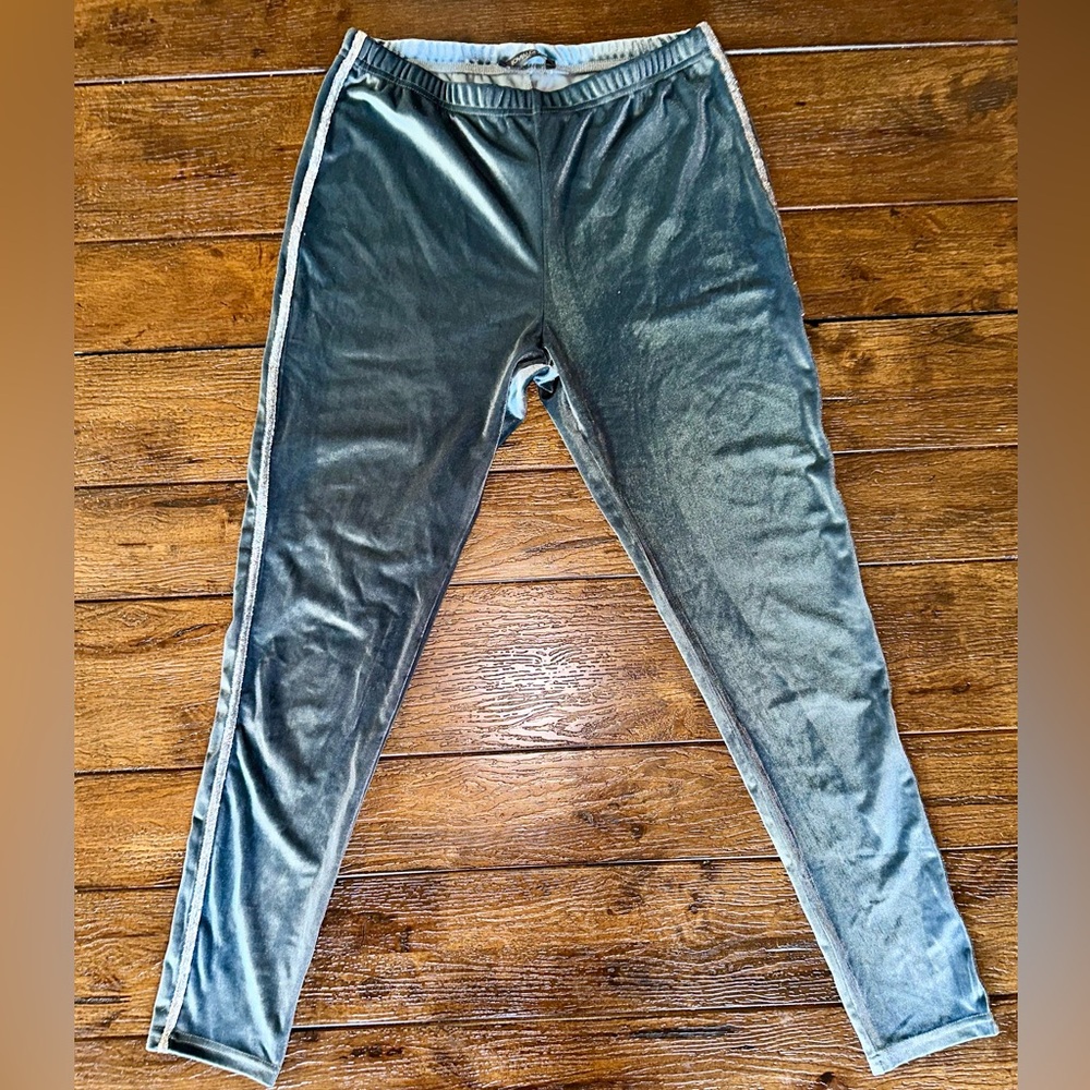 Gray Velour Leggings